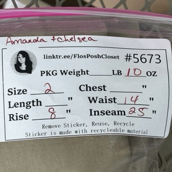 Amanda+Chelsea Beige Tan Flat Front Stretch Low-Rise Straight Ankle Pants Size 2 - Picture 10 of 10